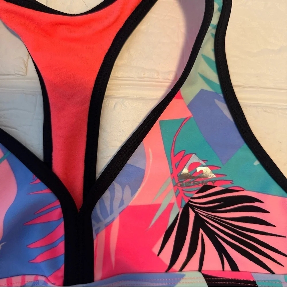 Gerry Sz 10 Girls Colorful Tropical Print Bikini Set